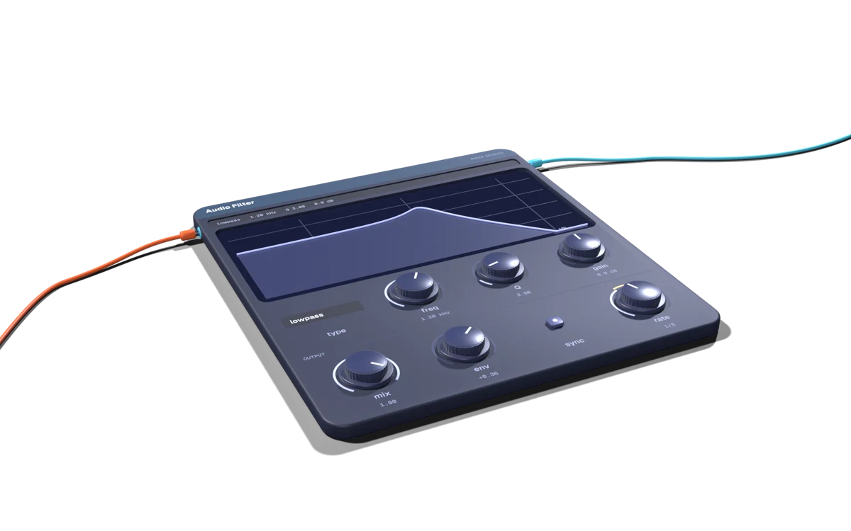 A 3D render of an Infinite node with a cable