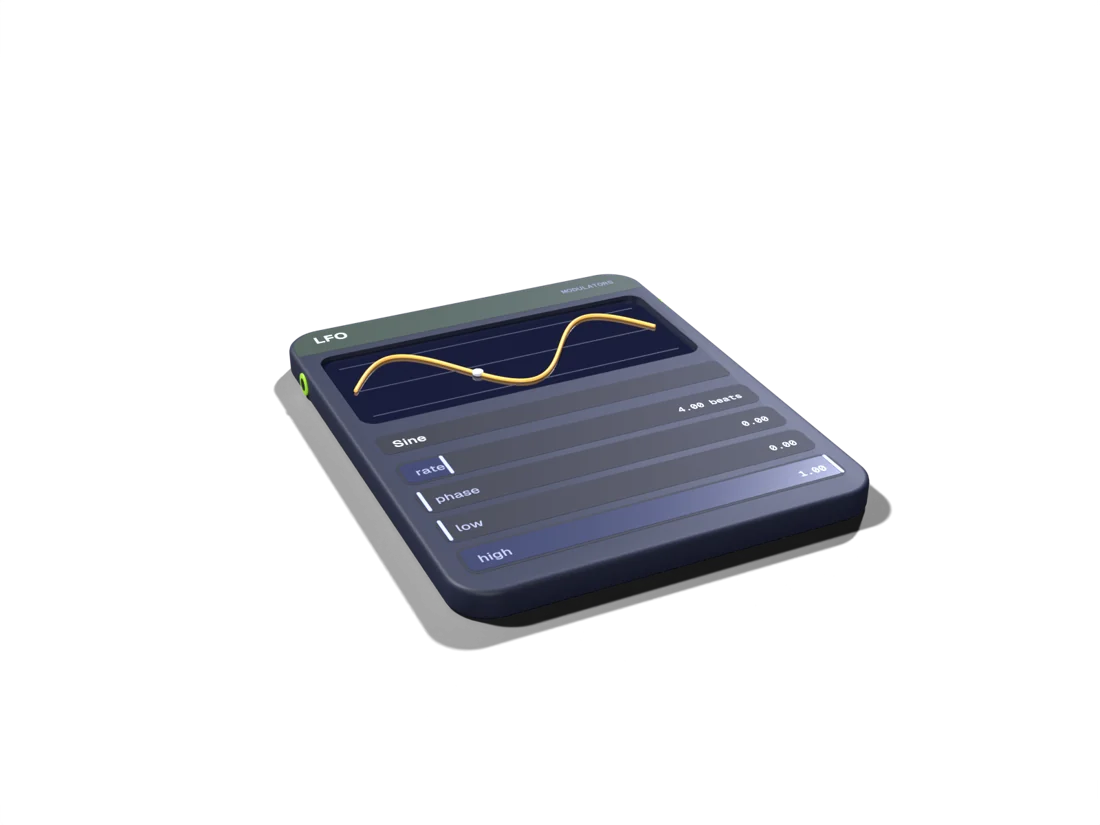 A 3D render of the LFO node