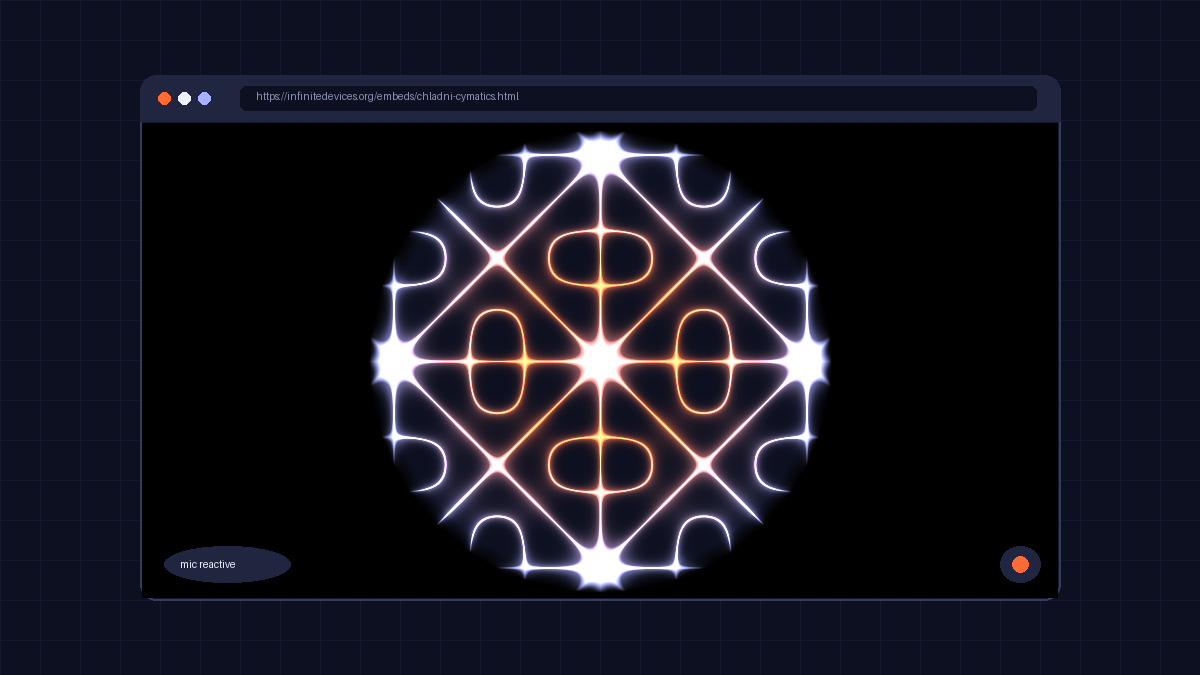 interactive webgl audio reactive visual running inside an iframe embed