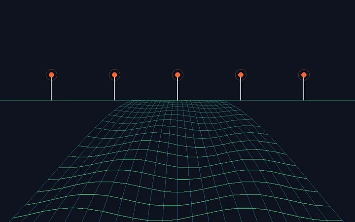 Preview of Analog CRT Wireframe Terrain 3D