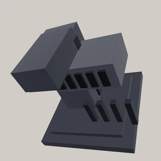 Preview of Brutalist Concrete Cantilever 3D