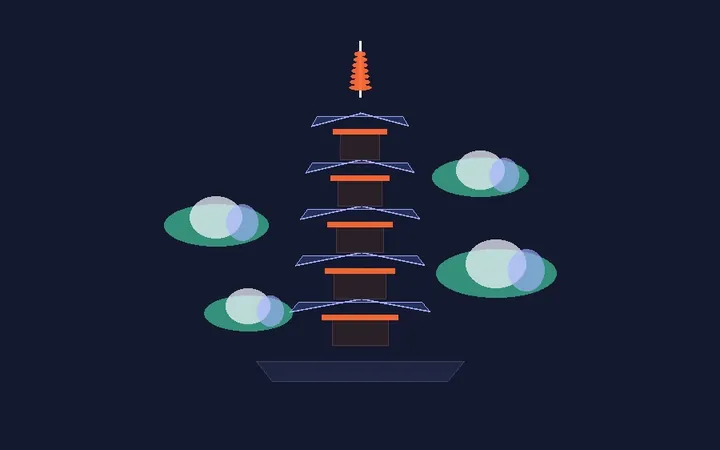 Preview of Ukiyo-e Cloud Pagoda 3D