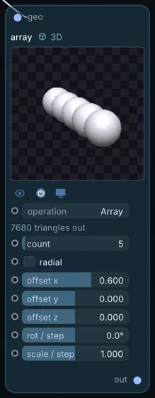 The Array node in Infinite.