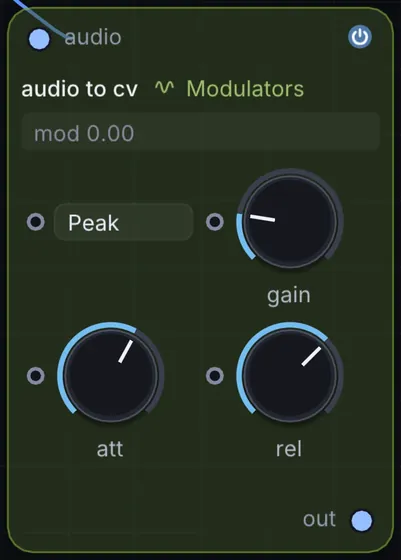 The Audio to CV node in Infinite.