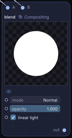 The Blend node in Infinite.