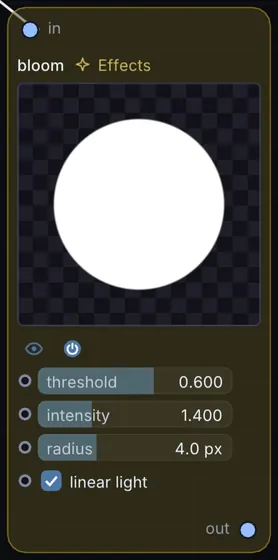 The Bloom node in Infinite.