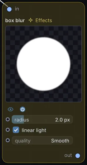 The Box Blur node in Infinite.