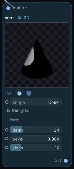 The Cone node in Infinite.
