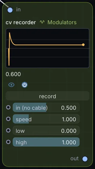 The CV Recorder node in Infinite.