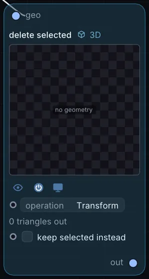 The Delete Selected node in Infinite.