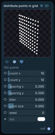The Distribute Points in Grid node in Infinite.