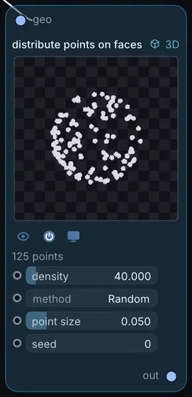 The Distribute Points on Faces node in Infinite.