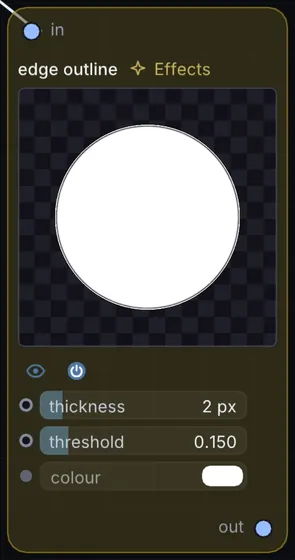 The Edge Outline node in Infinite.