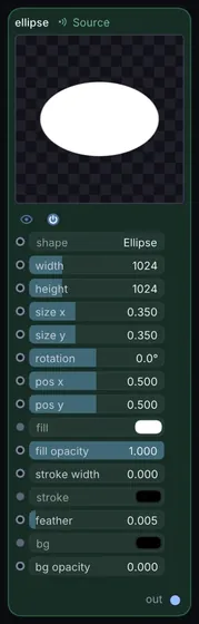 The Ellipse node in Infinite.