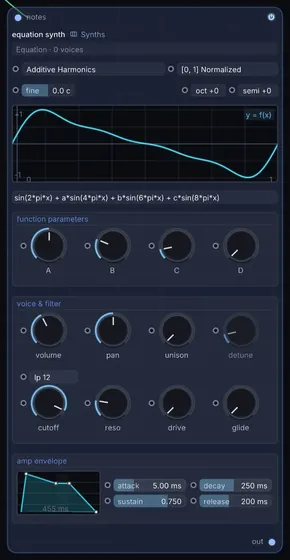 The Equation Synth node in Infinite.