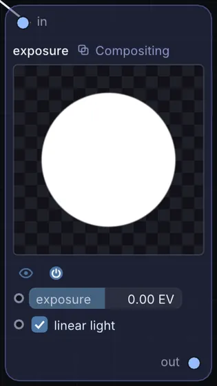 The Exposure node in Infinite.