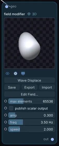 The Field Modifier node in Infinite.