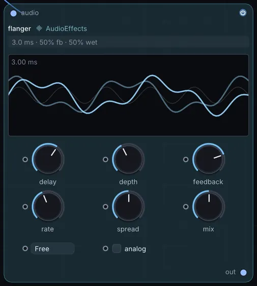 The Flanger node in Infinite.