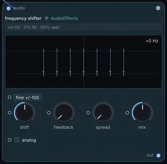 The Frequency Shifter node in Infinite.