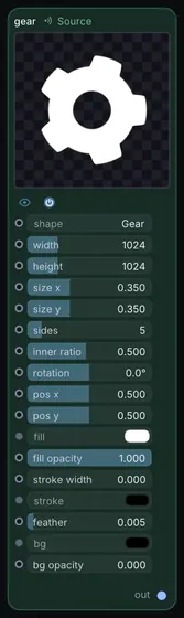 The Gear node in Infinite.