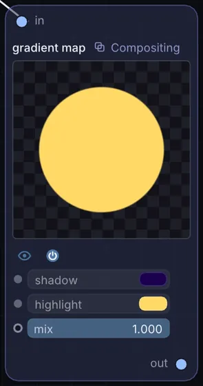 The Gradient Map node in Infinite.
