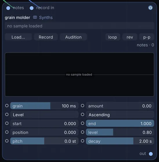 The Grain Molder node in Infinite.