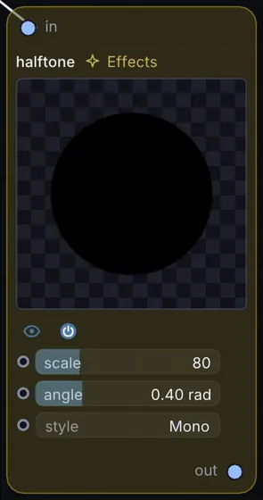 The Halftone node in Infinite.
