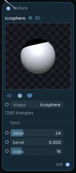 The Icosphere node in Infinite.