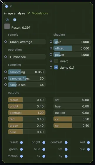 The Image Analyze node in Infinite.