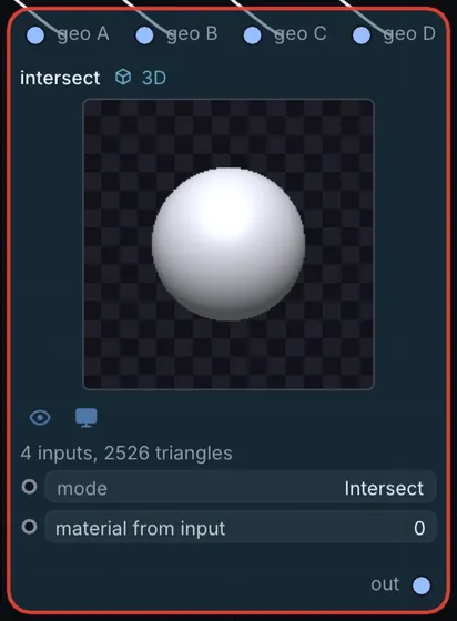 The Intersect node in Infinite.