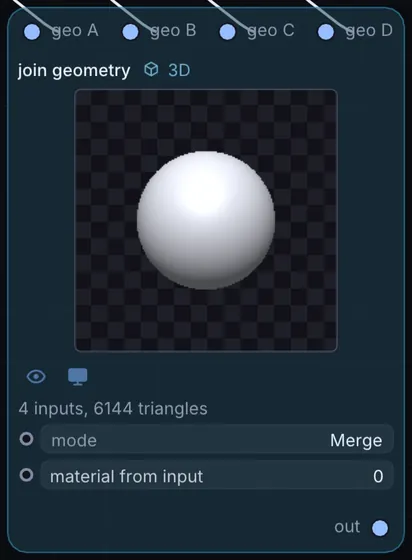 The Join Geometry node in Infinite.