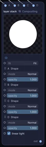 The Layer Stack node in Infinite.