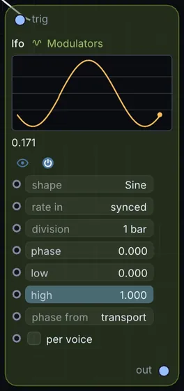 The LFO node in Infinite.