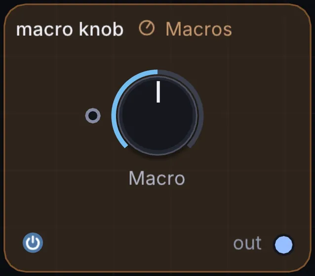 The Macro Knob node in Infinite.