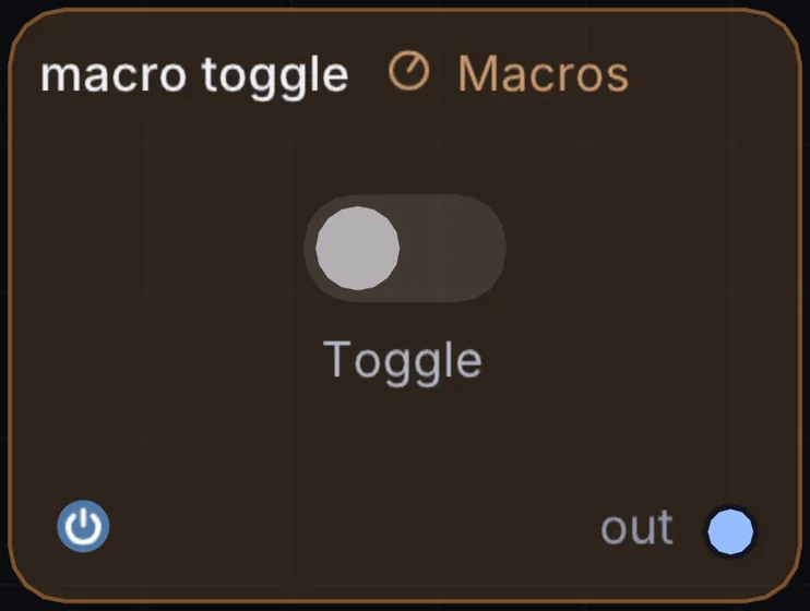 The Macro Toggle node in Infinite.