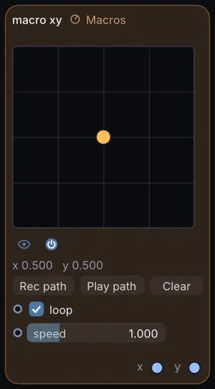 The Macro XY node in Infinite.