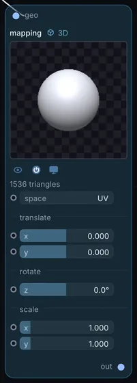 The Mapping node in Infinite.
