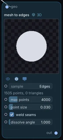 The Mesh to Edges node in Infinite.
