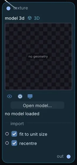 The Model 3D node in Infinite.