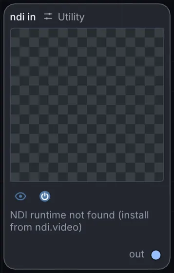 The NDI In node in Infinite.