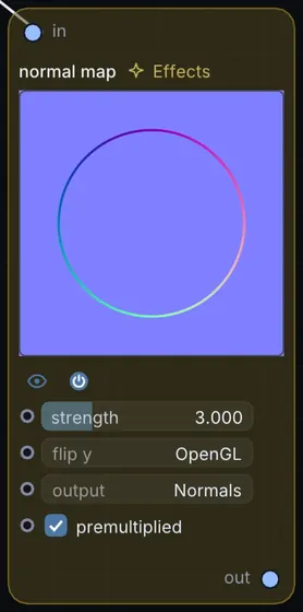 The Normal Map node in Infinite.