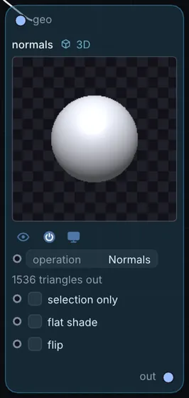 The Normals node in Infinite.