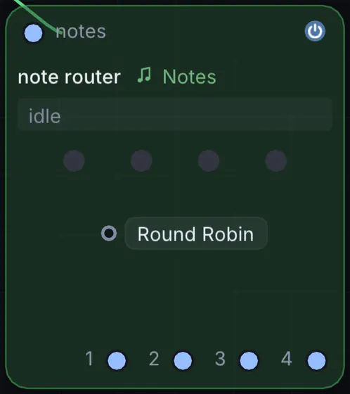 The Note Router node in Infinite.
