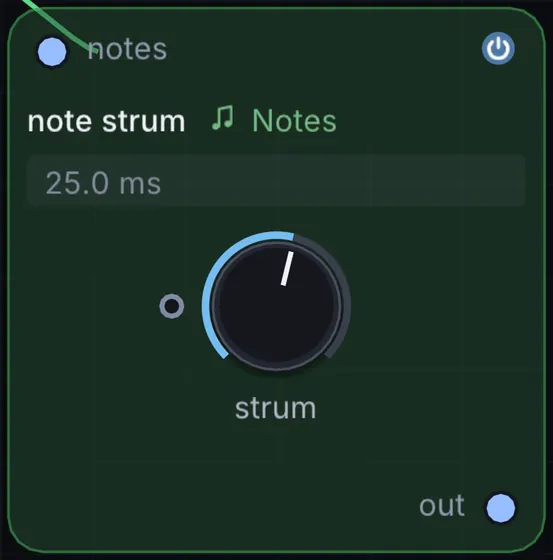 The Note Strum node in Infinite.