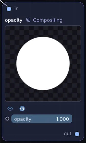 The Opacity node in Infinite.