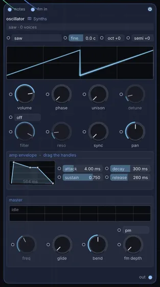 The Oscillator node in Infinite.