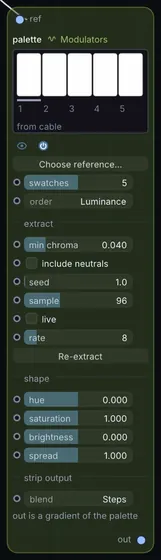The Palette node in Infinite.