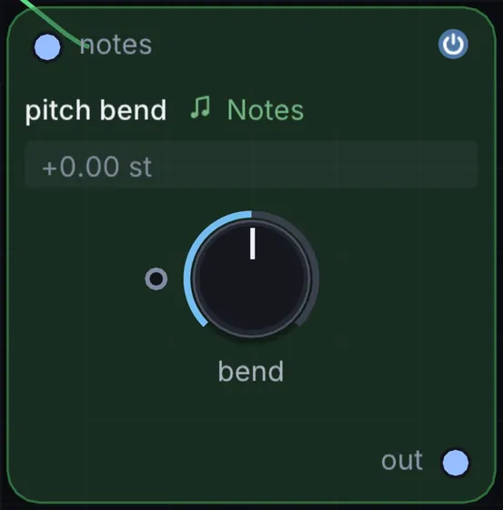 The Pitch Bend node in Infinite.