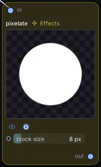 The Pixelate node in Infinite.