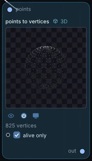 The Points to Vertices node in Infinite.